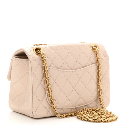 Chanel Aged Calfskin Quilted 2.55 Reissue Mini Flap Light Beige 2 of 10