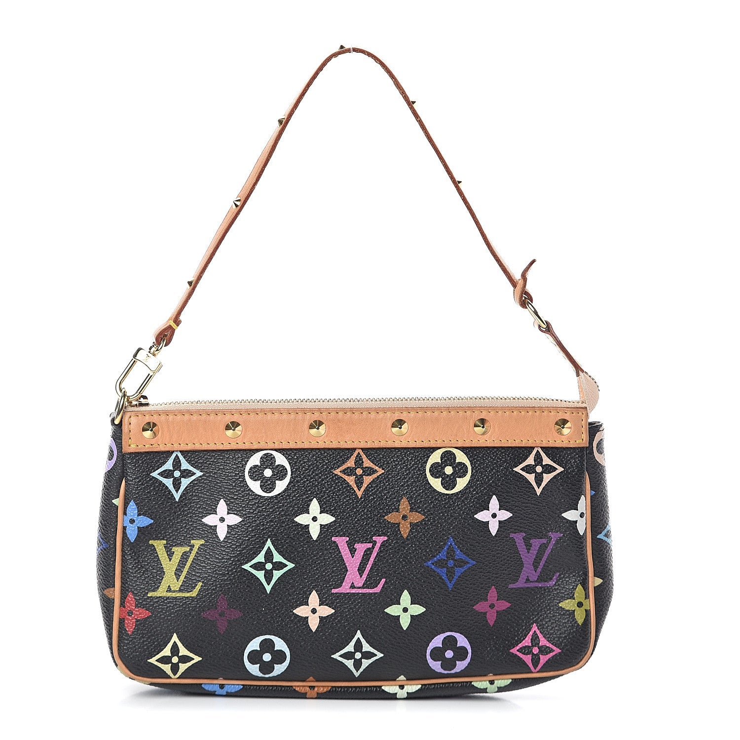 Louis Vuitton Monogram Multicolor Pochette Accessories Black 1 of 9