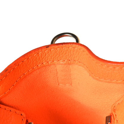 Celine Drummed Calfskin Nano Luggage Bright Orange 12 of 14