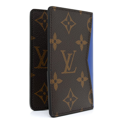 Louis Vuitton Monogram Macassar Pocket Organizer NM Blue 3 of 10