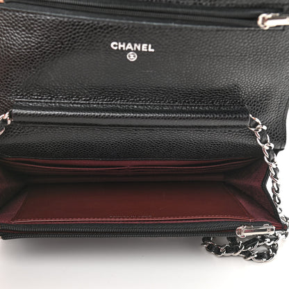 Chanel Caviar Quilted Wallet On Chain WOC Black 5 of 12