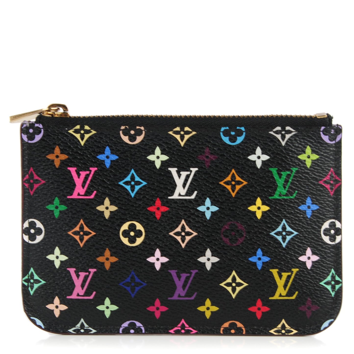 Monogram Multicolor Key Pouch Black Violet