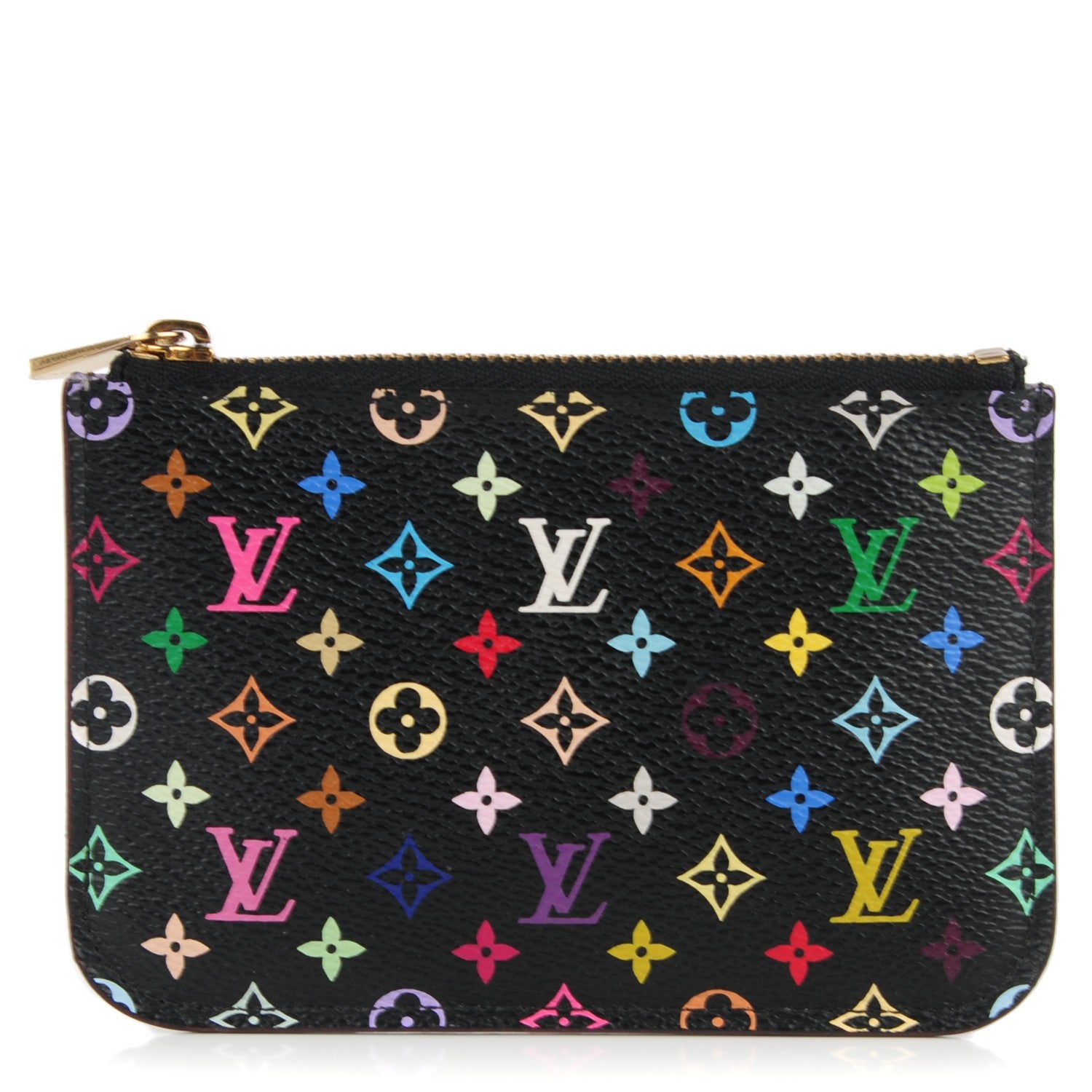 Louis Vuitton Monogram Multicolor Key Pouch Black Violet 1 of 7