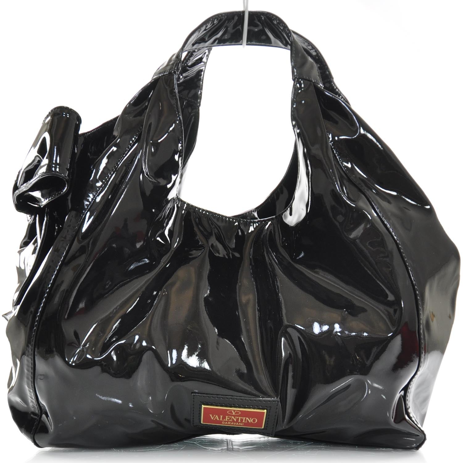 Valentino Garavani Patent Lacca Nuage Hobo Black 1 of 8