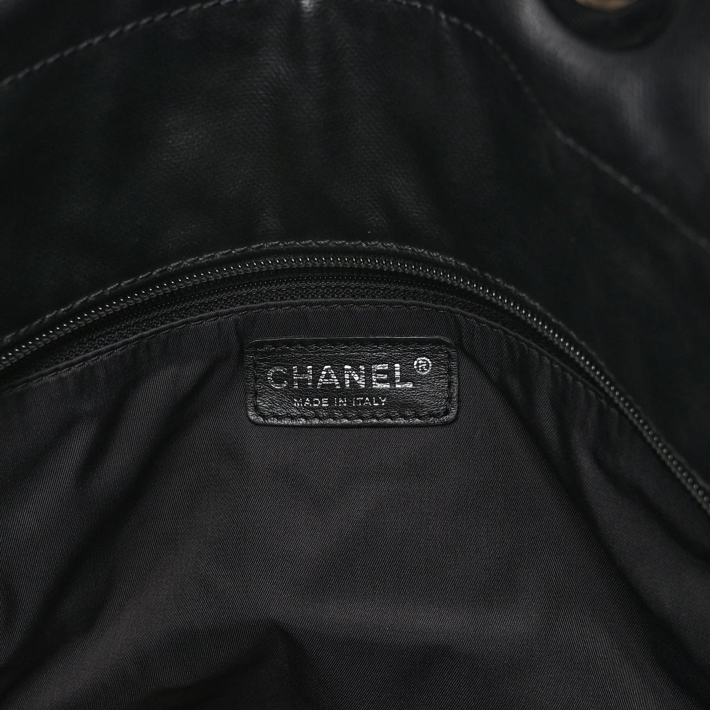 Coated Canvas Quilted Large Paris Biarritz Tote Black