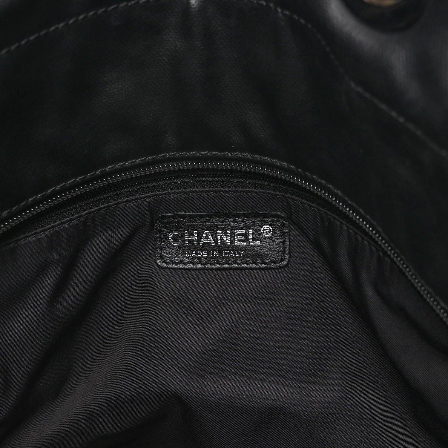 Chanel Coated Canvas Quilted Large Paris Biarritz Tote Black 6 of 10