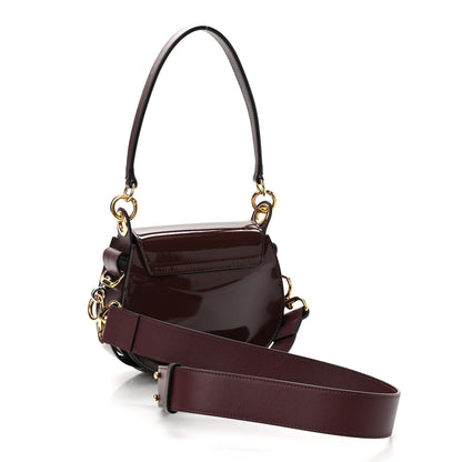 Chloe Spazzolato Sfumato Lambskin Calfskin Small Tess Bag Burnt Brown 3 of 13