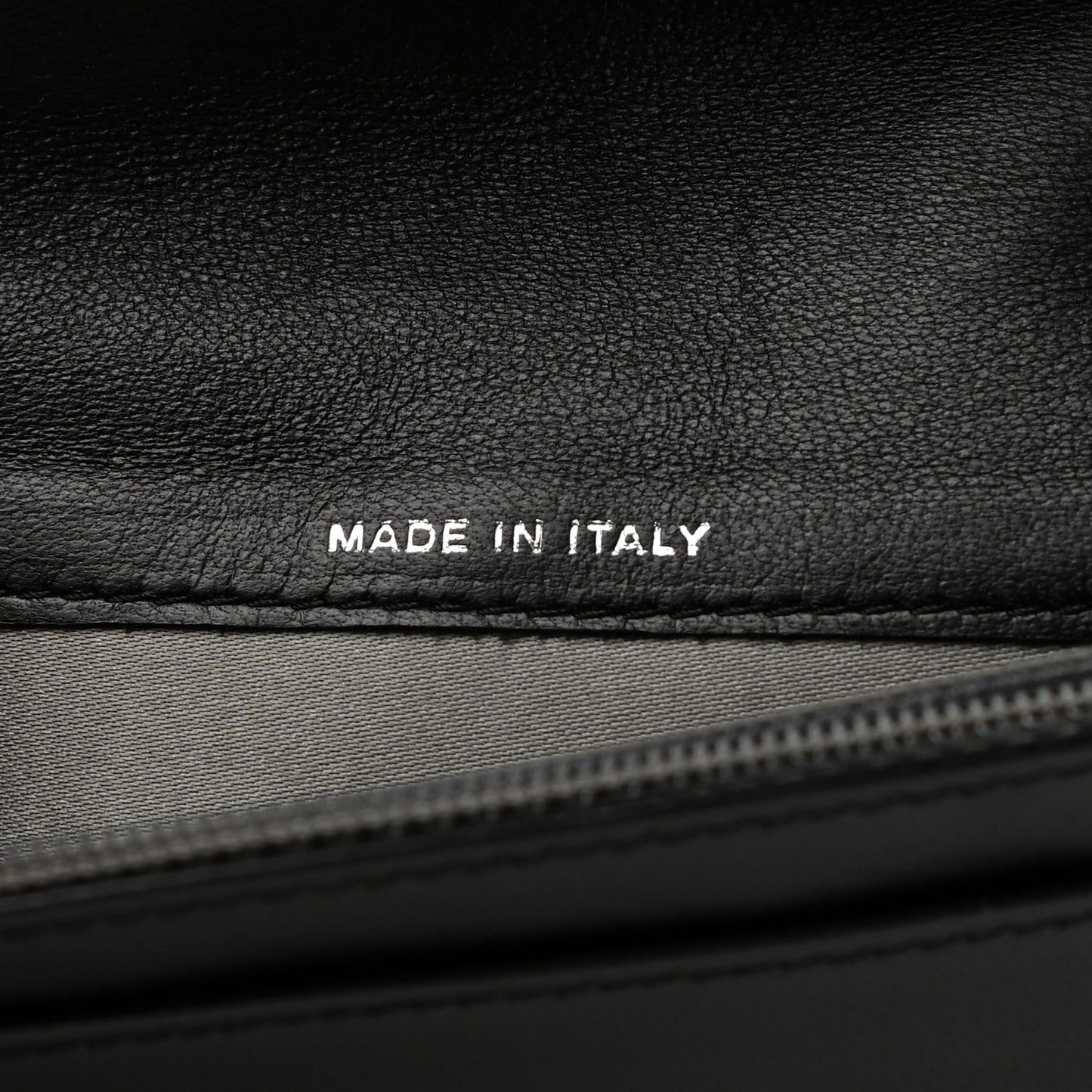 Lambskin Camellia Embossed Yen Wallet Black