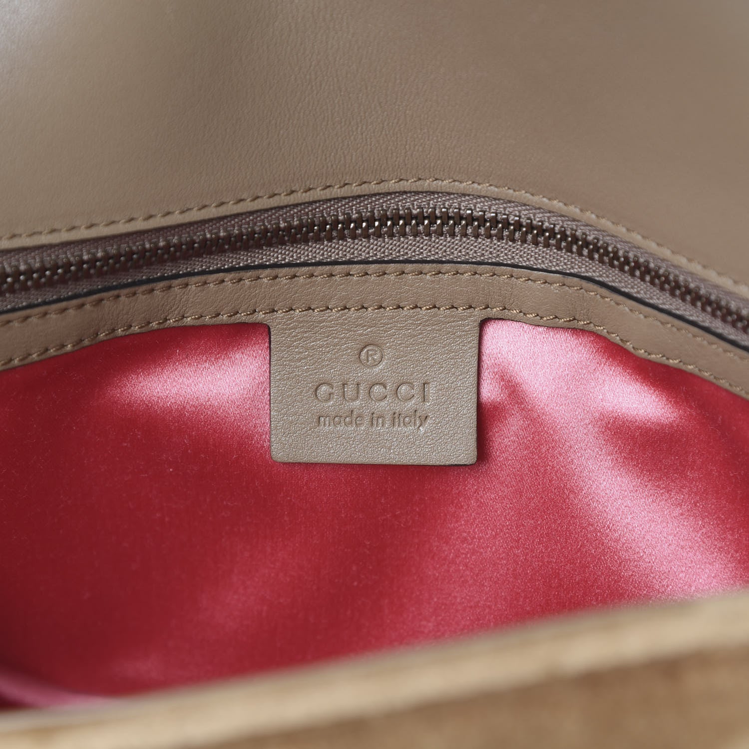 Gucci Velvet Matelasse Small GG Marmont Shoulder Bag Taupe 5 of 12