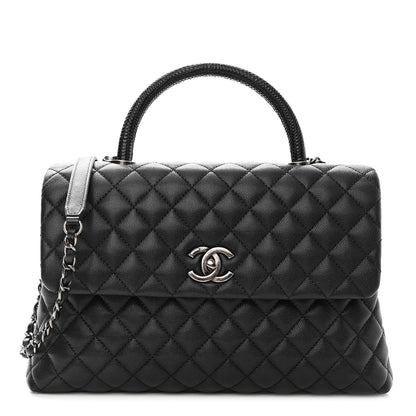 Chanel Caviar Quilted Medium Coco Handle Flap Black 1 of 9
