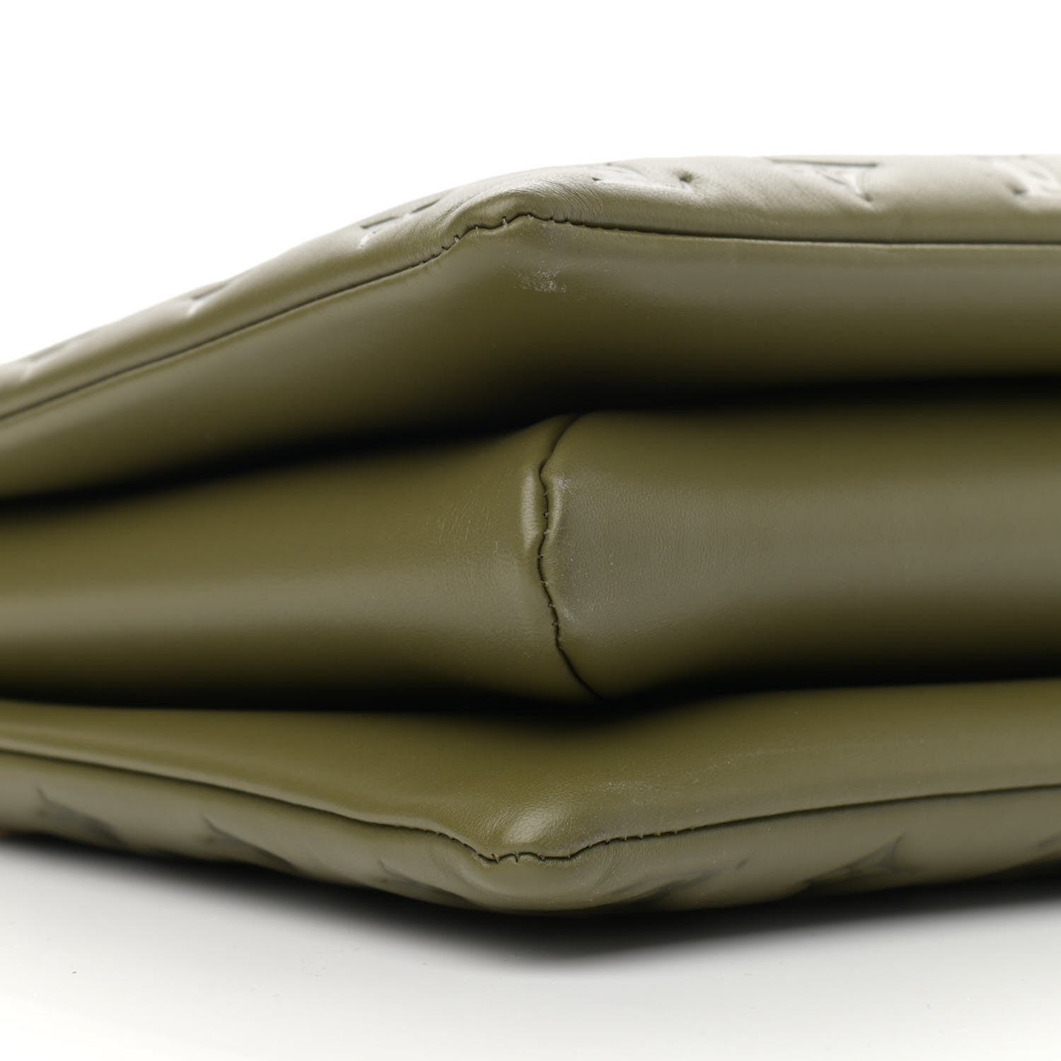 Louis Vuitton Lambskin Embossed Monogram Coussin MM Khaki 10 of 11