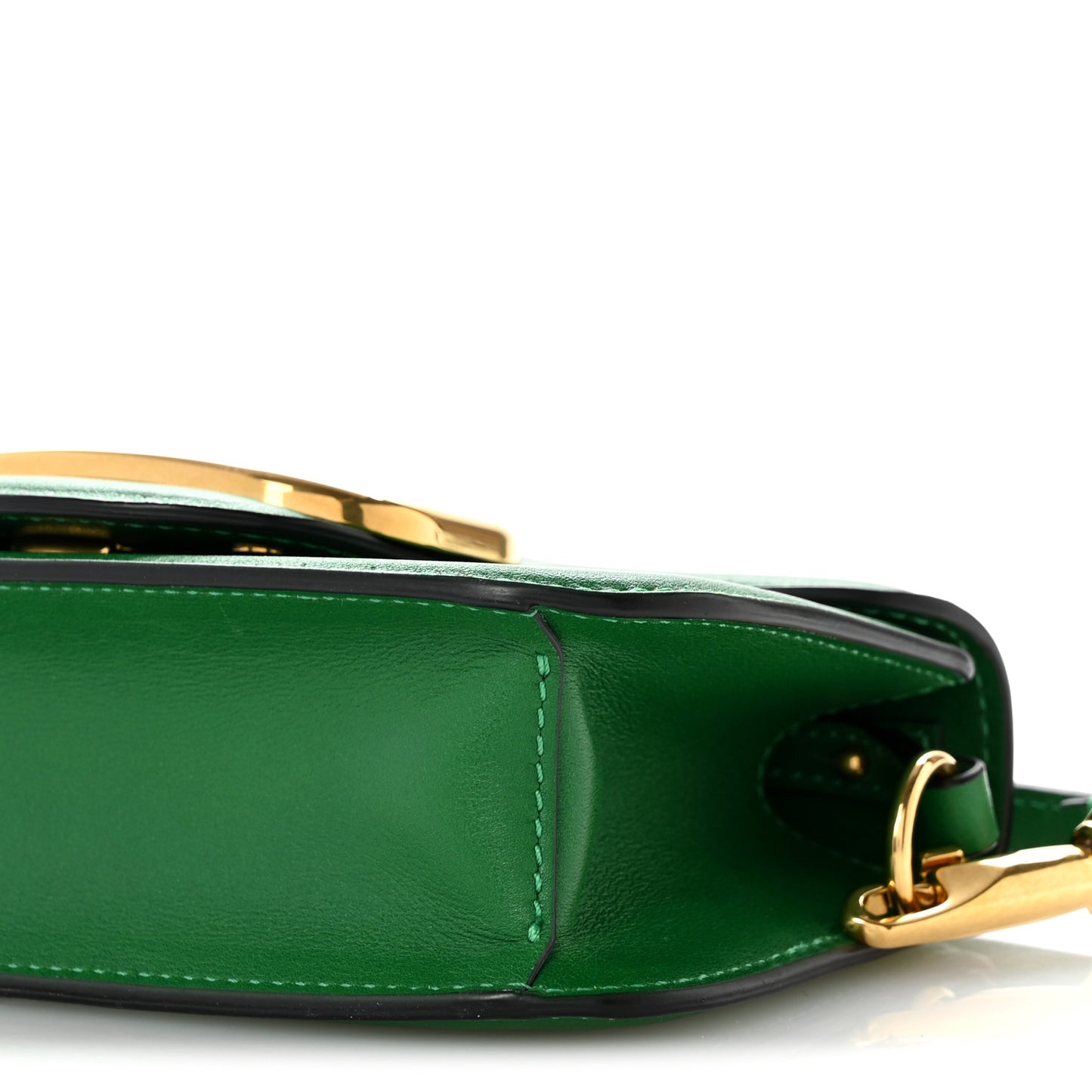 Calfskin Vlogo Small Loco Shoulder Bag Gea Green