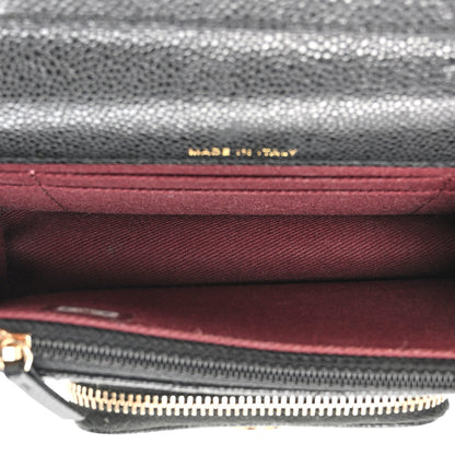 Chanel Caviar Quilted Business Affinity Clutch With Chain Black 5 of 12