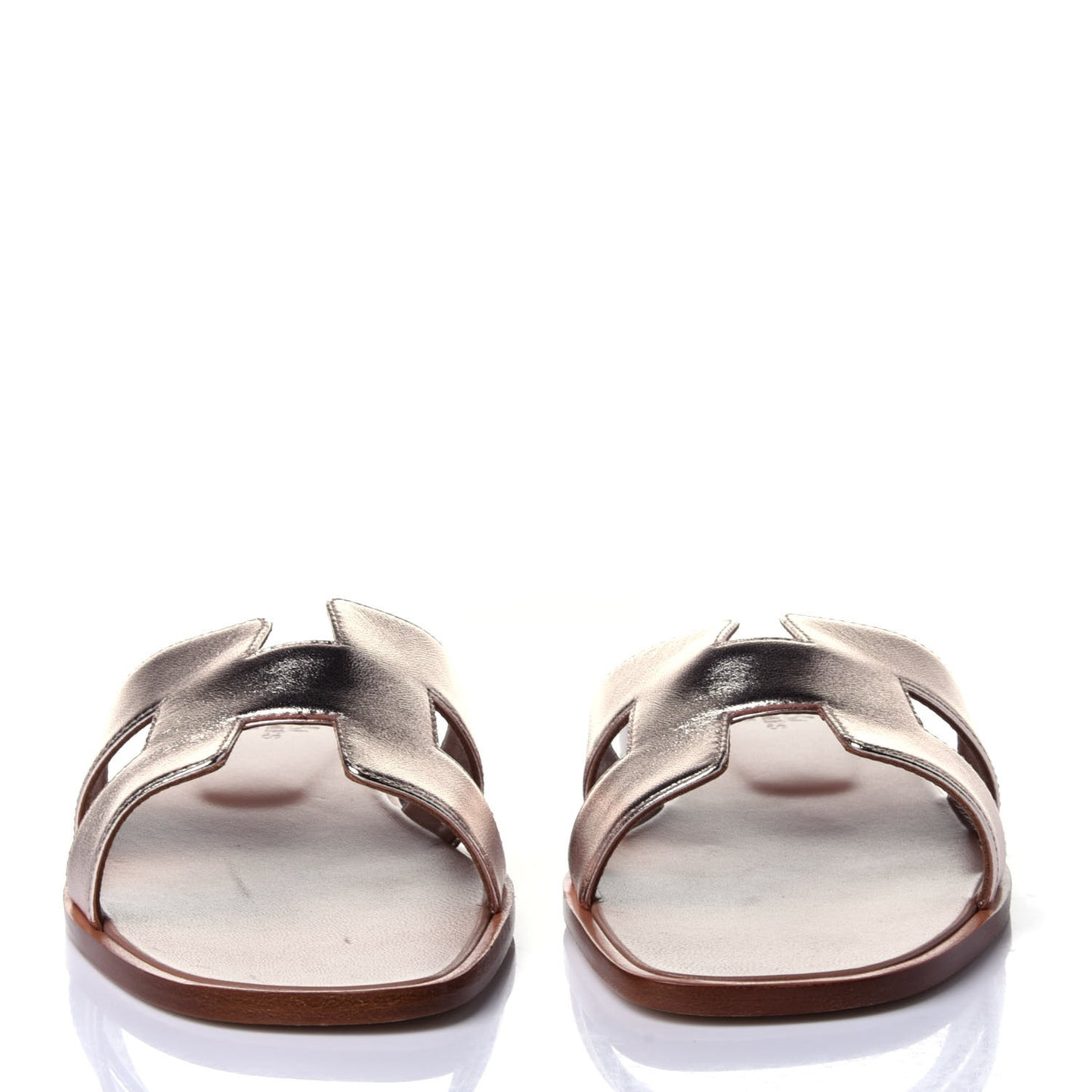 Metallic Nappa Oran Sandals 40 Rose Dore