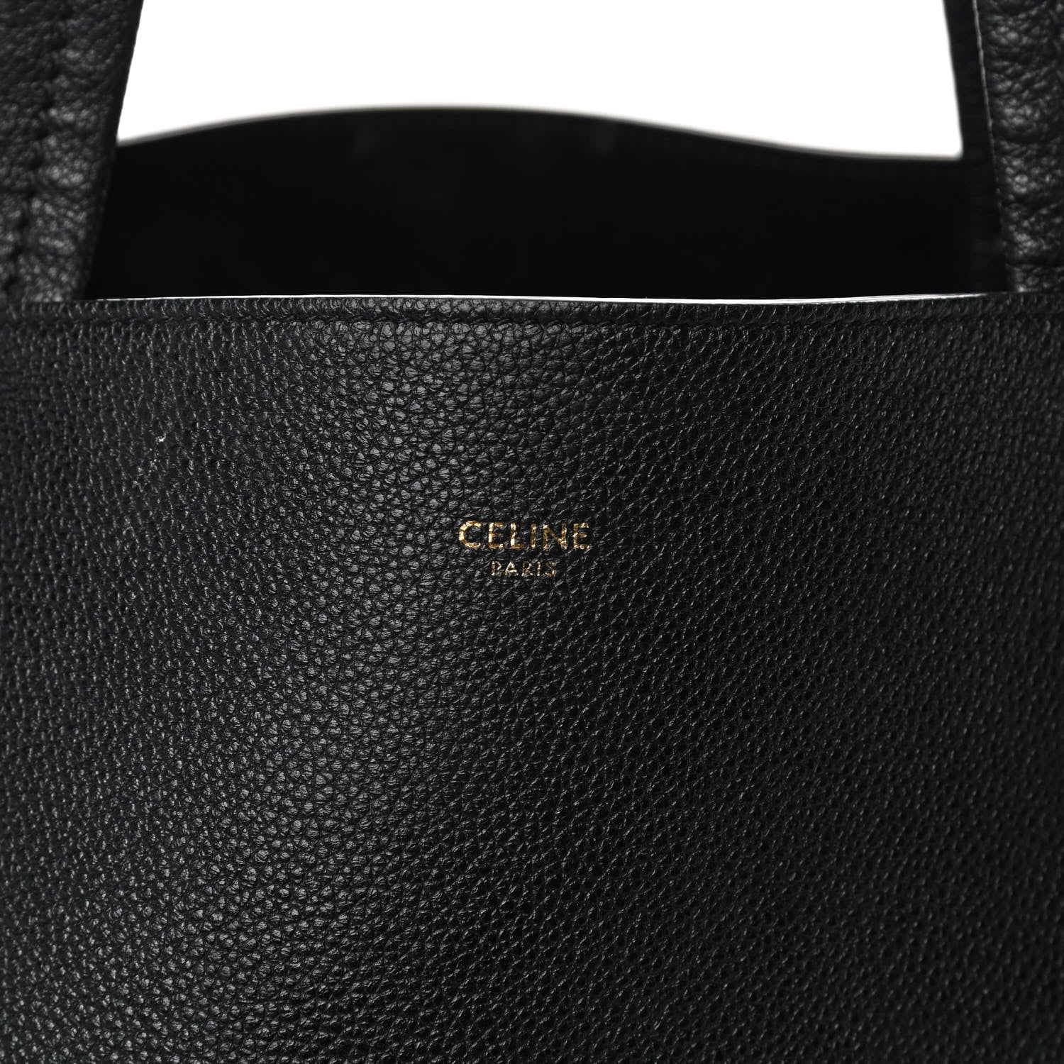 Celine Soft Grained Calfskin Small Belt Cabas Phantom Black 7 of 11