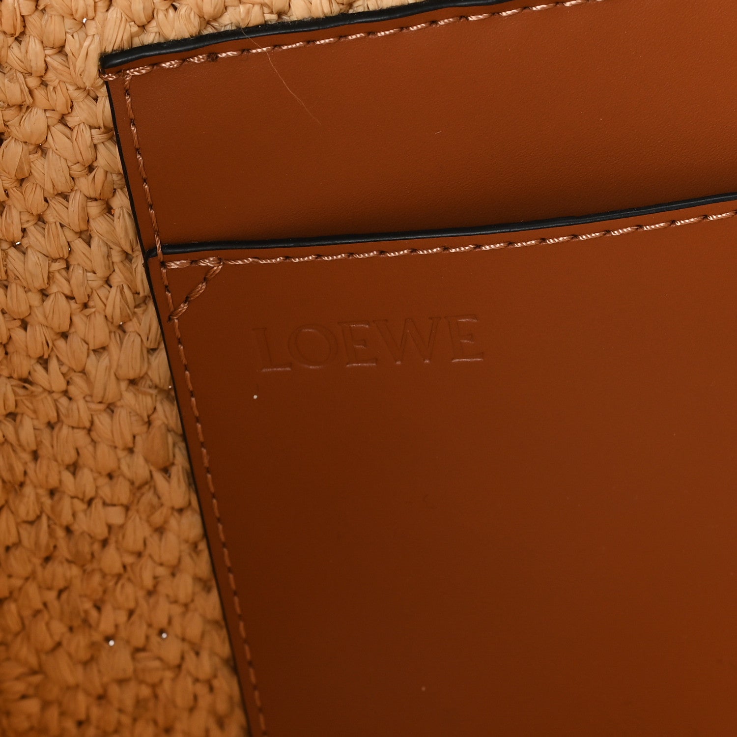 Loewe X PAULA'S IBIZA Raffia Medium  Font Tote Natural Tan 6 of 10