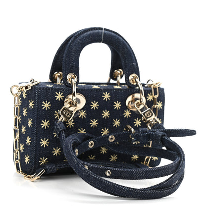 Christian Dior Denim Embroidered Star Lady D-Joy Blue 3 of 9