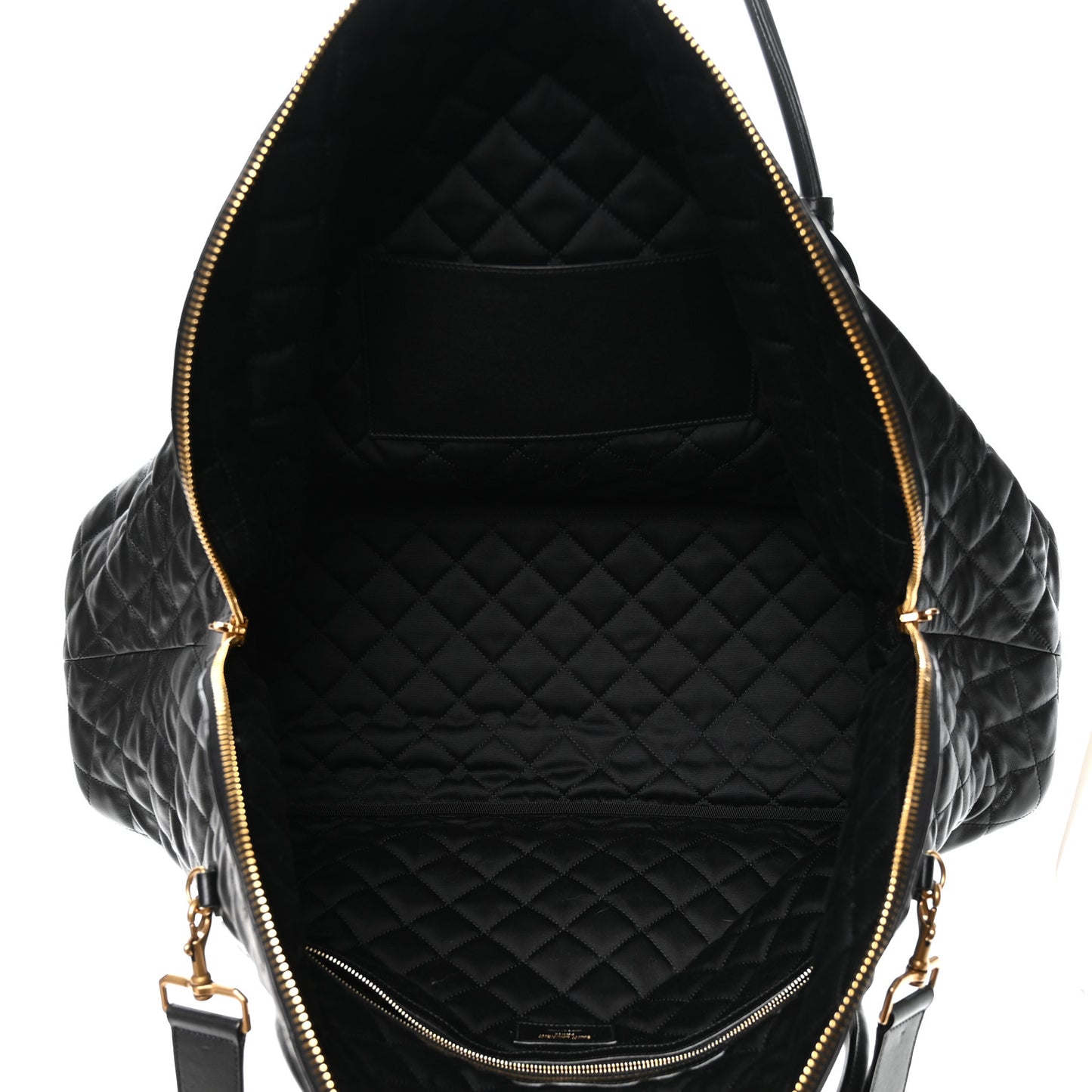 Calfskin Quilted ES Giant Travel Bag Black