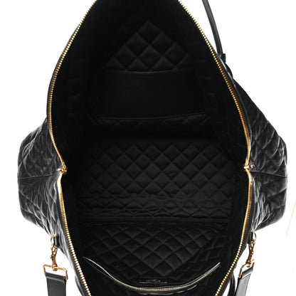 Saint Laurent Calfskin Quilted ES Giant Travel Bag Black 4 of 9
