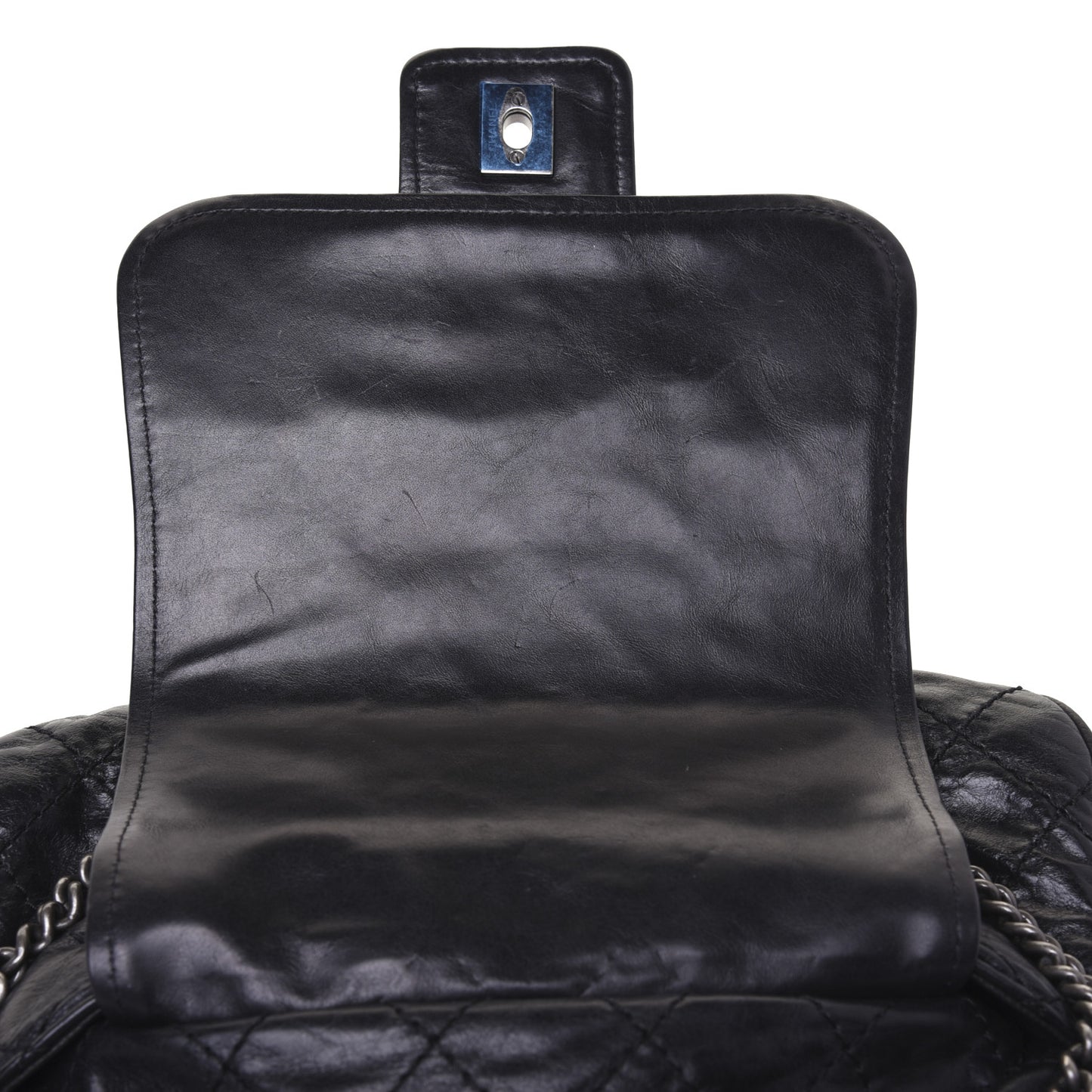 Caviar Aged Calfskin Medium Bubble Graphic Messenger Bag Black
