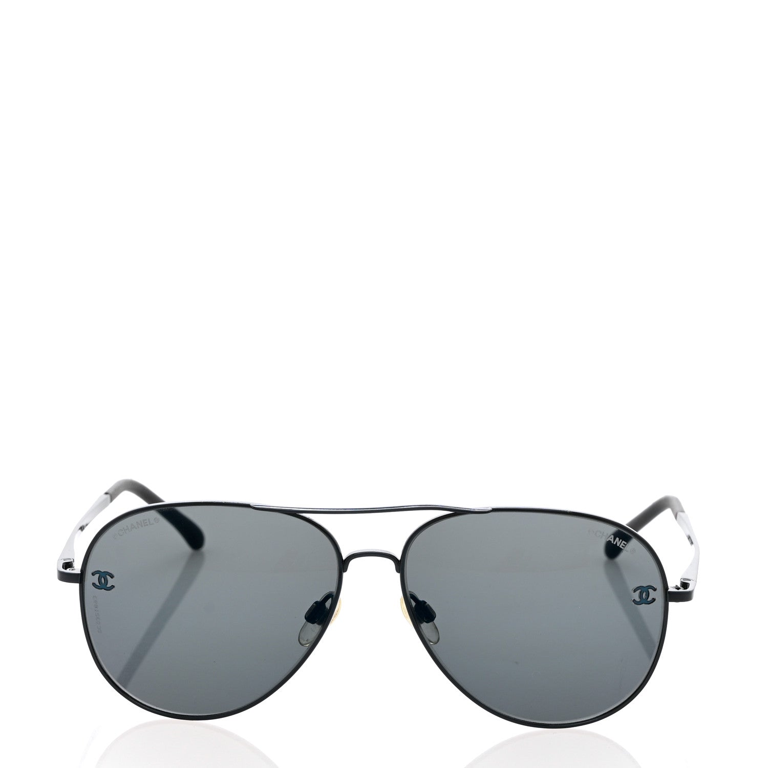 Chanel Metal Aviator CC Sunglasses 4189 T-Q Black 2 of 10