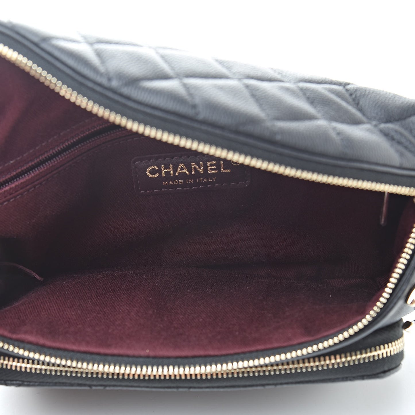 Caviar Quilted Business Affinity Waist Belt Bag Black