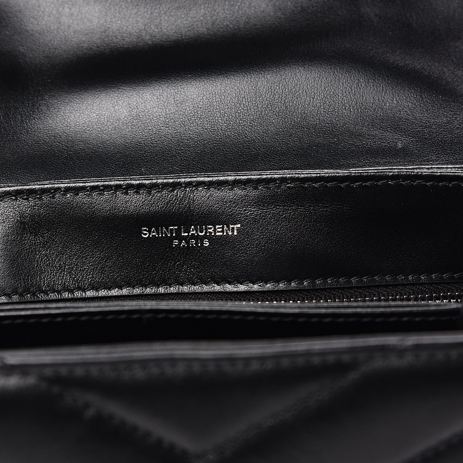 Saint Laurent Calfskin Y Quilted Monogram Toy Loulou Crossbody Bag Black 6 of 12