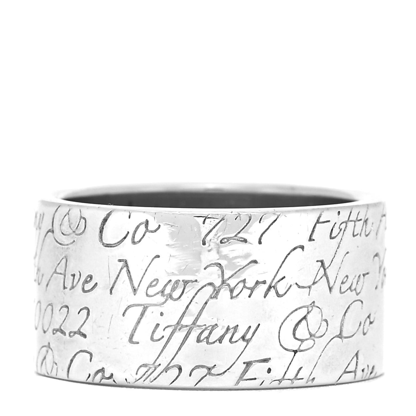Sterling Silver 10mm Notes Wide Ring 52 6
