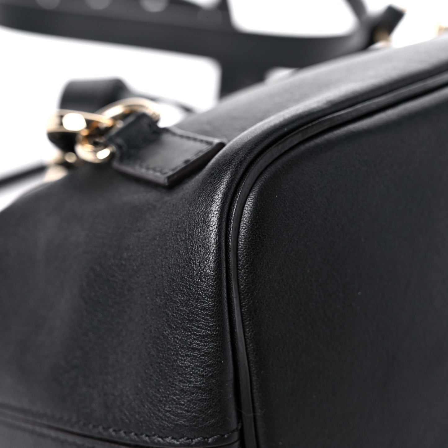 Suede Calfskin Small Faye Backpack Black