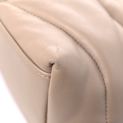 Saint Laurent Lambskin Quilted Medium Loulou Puffer Monogram Chain Satchel Dark Beige 11 of 12