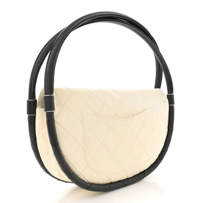 Chanel Lambskin Quilted Small Hula Hoop Flap Ivory 3 of 11