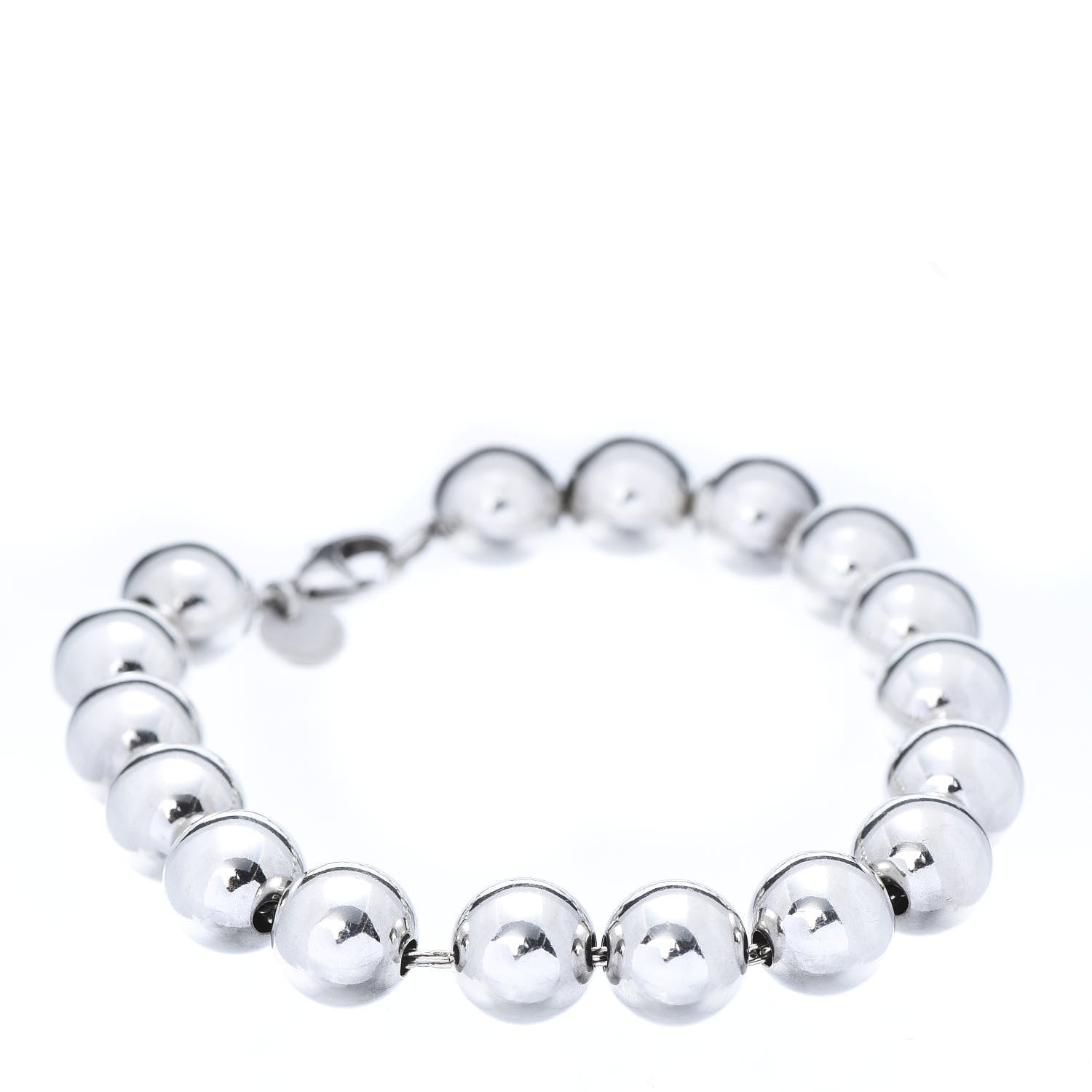 Tiffany Sterling Silver 10mm HardWear Ball Bracelet 1 of 5