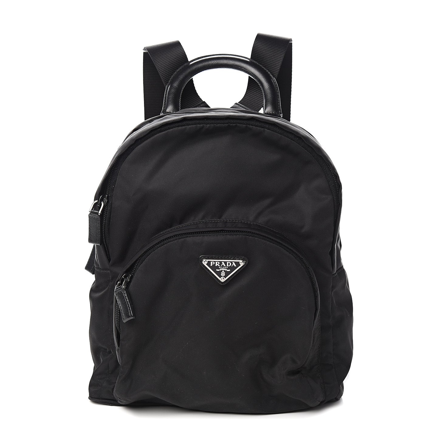 Tessuto Nylon Saffiano Tote Backpack Black