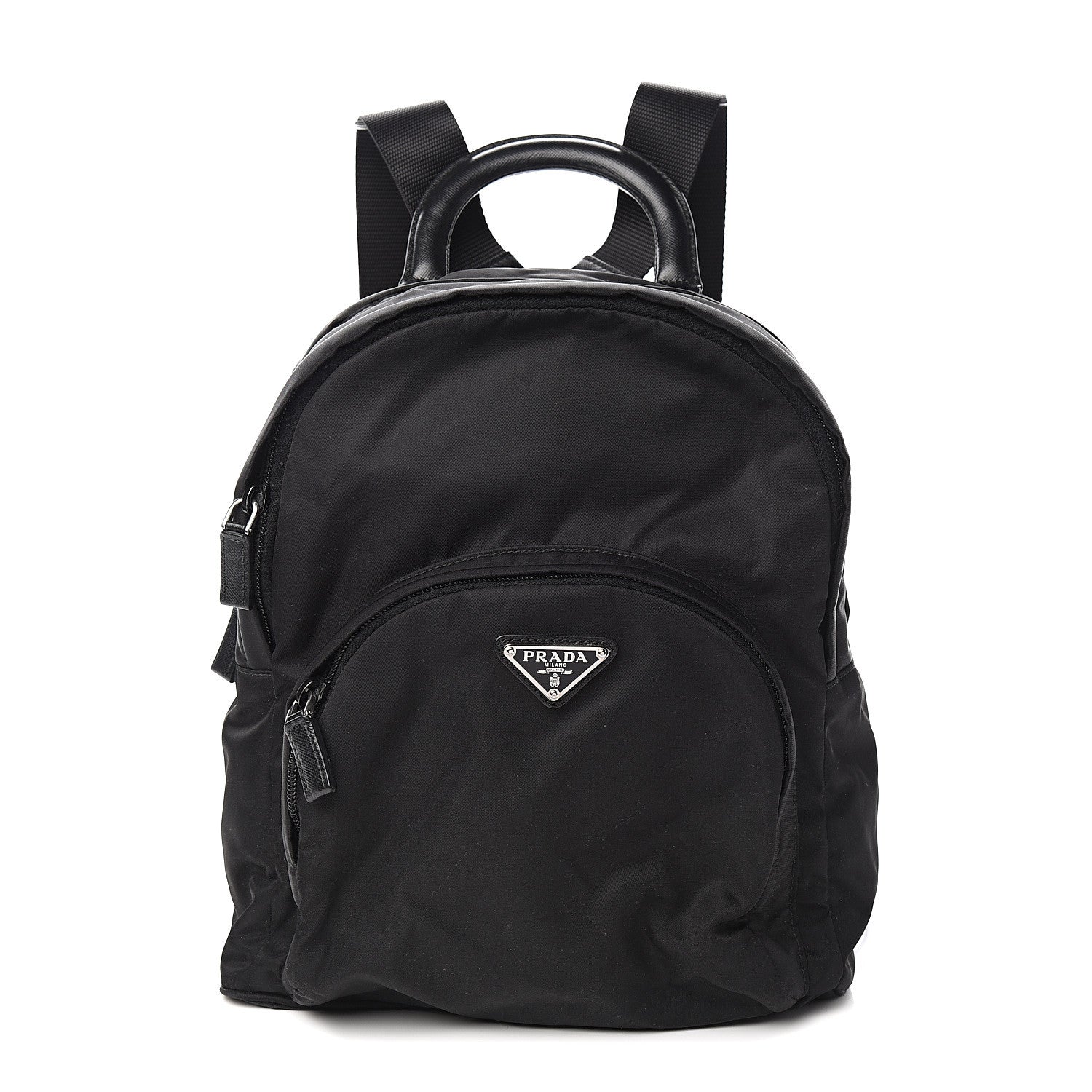 Prada Tessuto Nylon Saffiano Tote Backpack Black 1 of 10