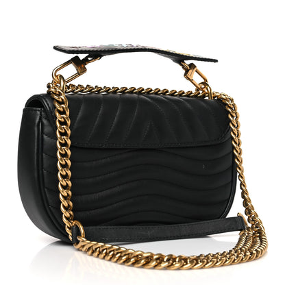 Louis Vuitton Calfskin New Wave Chain MM Black 3 of 8