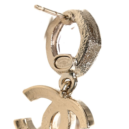 Chanel Metal Glass Crystal Strass Pearl CC Drop Earrings Gold Multicolor Pearly White 4 of 4