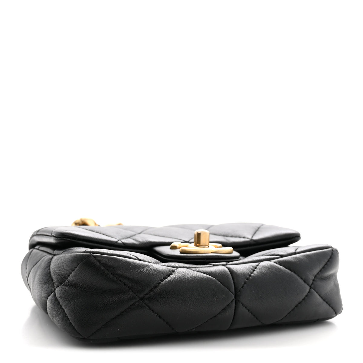 Lambskin Quilted Mini CC Funky Town Flap Black