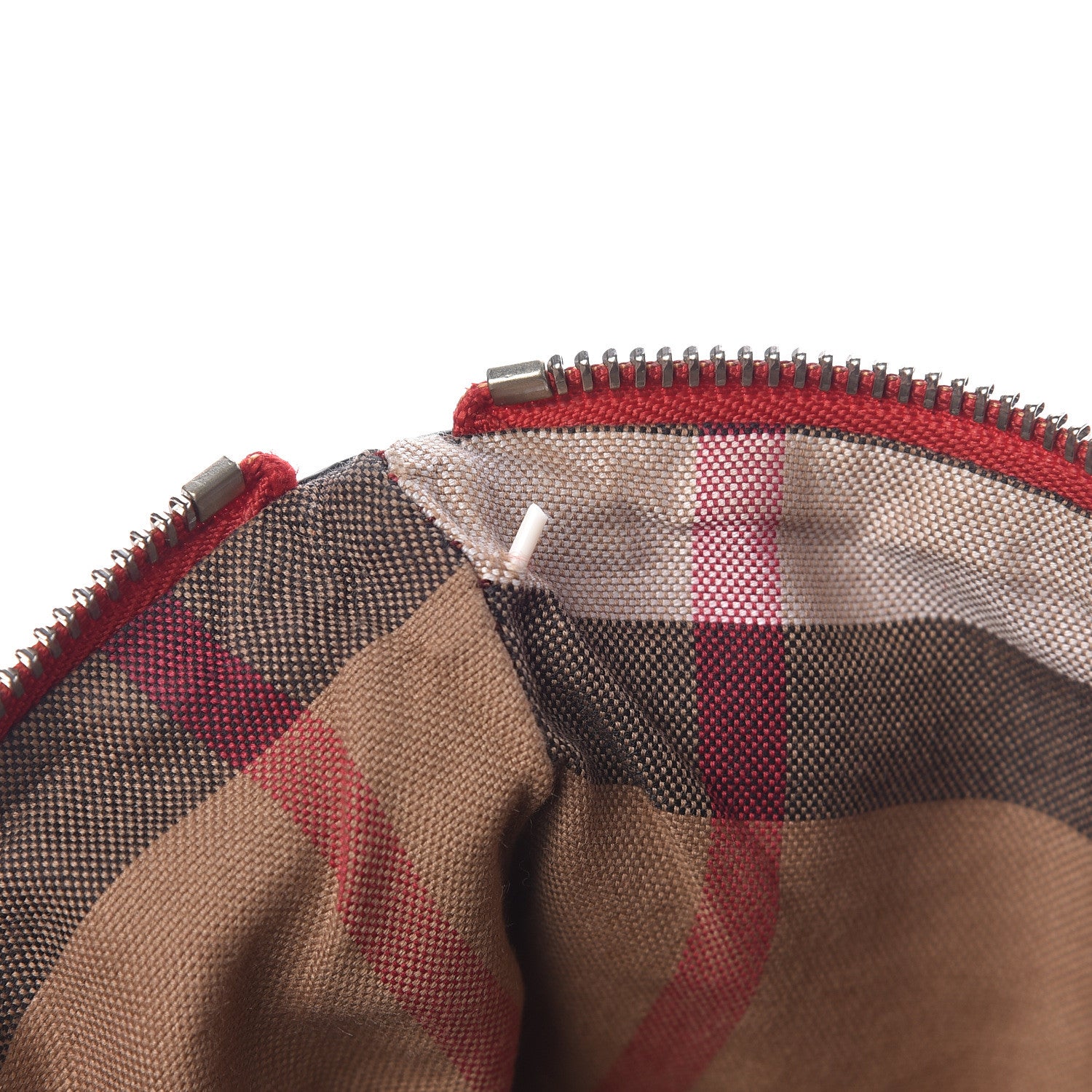 Burberry Grainy Calfskin Check Embossed Wristlet Military Red 16 of 16
