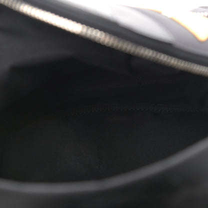 Fendi Nylon Vitello Dolce Goat Fox Fur Crocodile Monster Eyes Mini Backpack Black Sunflower 4 of 9
