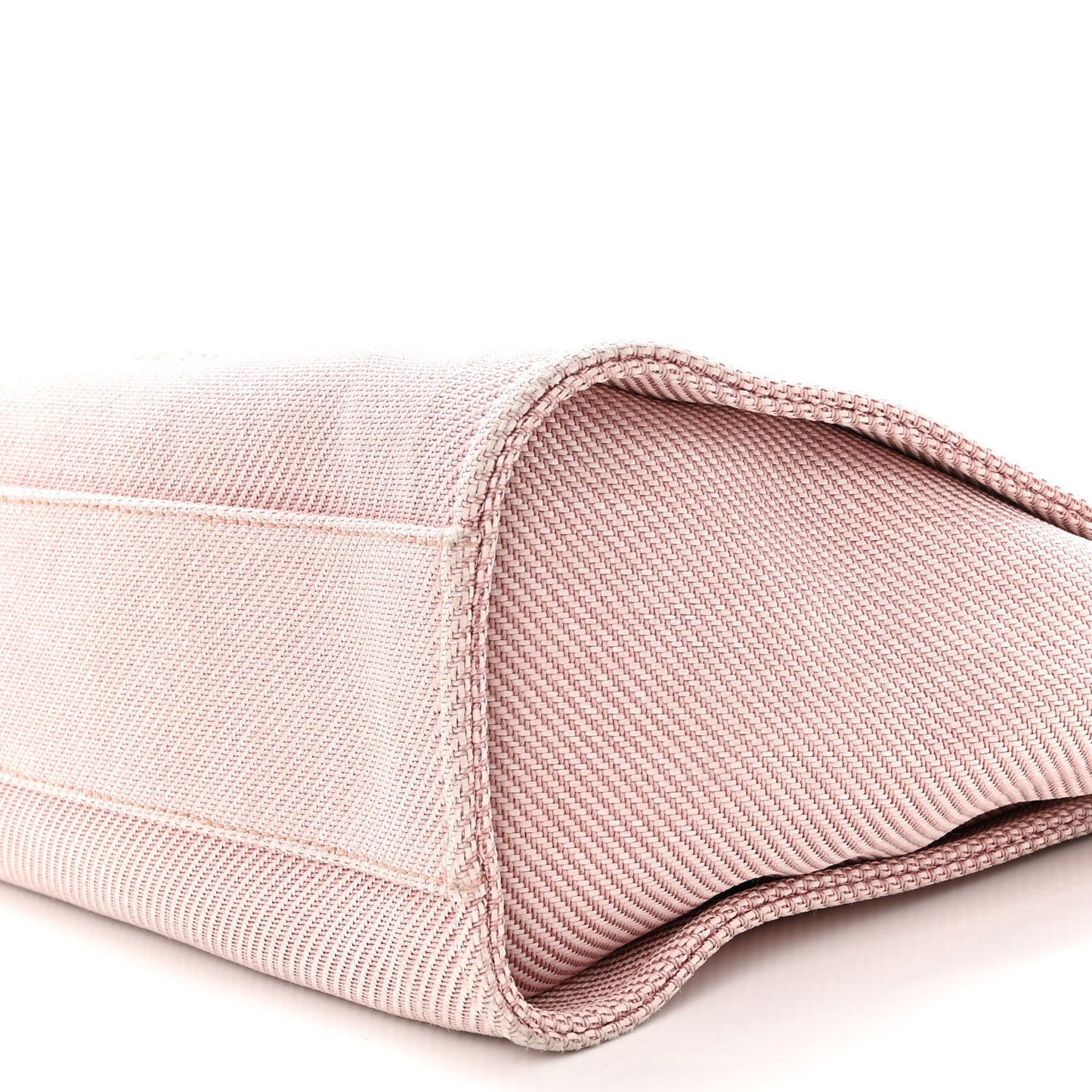 Mixed Fibers Calfskin Small Deauville Tote Rose Pink