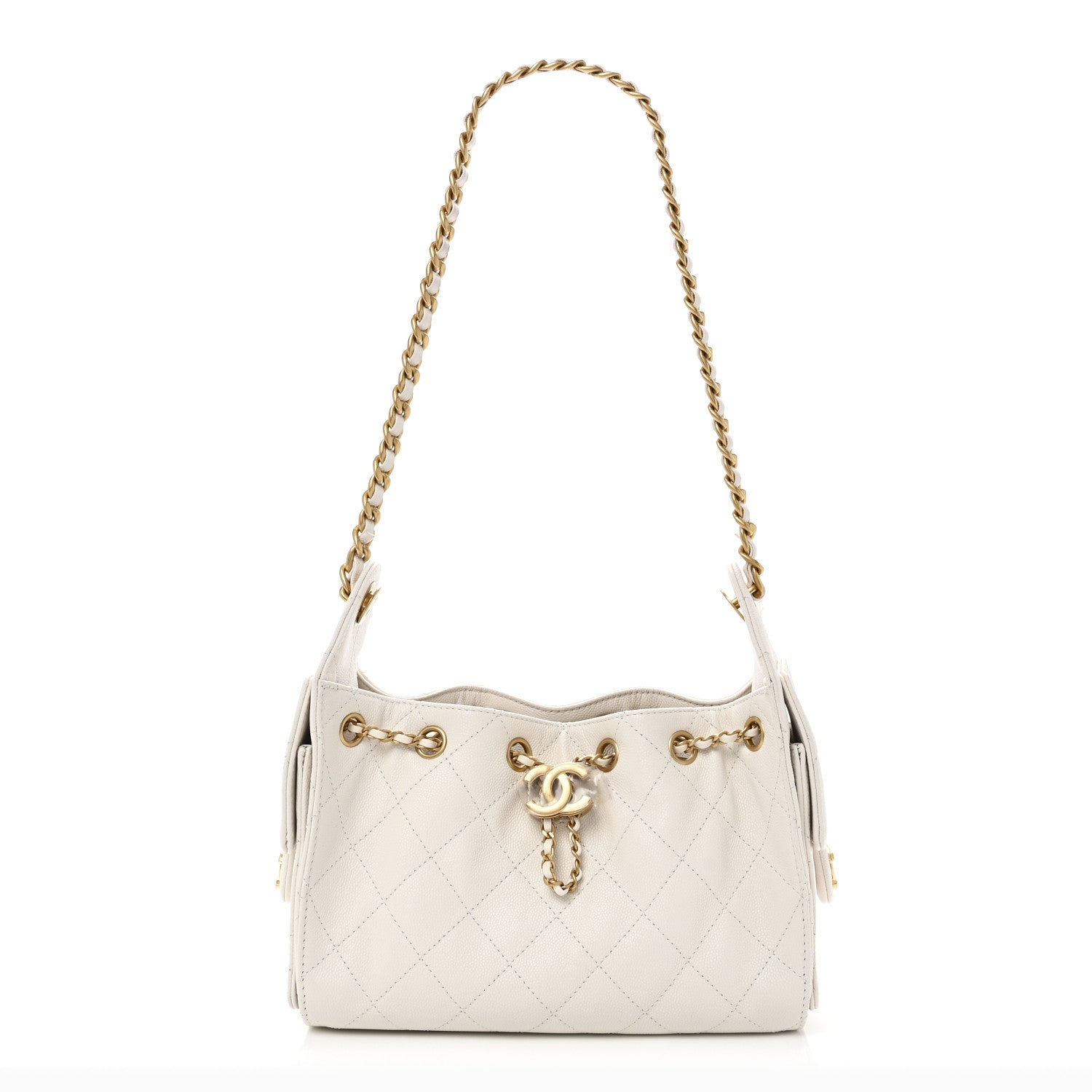 Chanel Caviar Quilted Mini Chanel 25 Handbag White 1 of 11