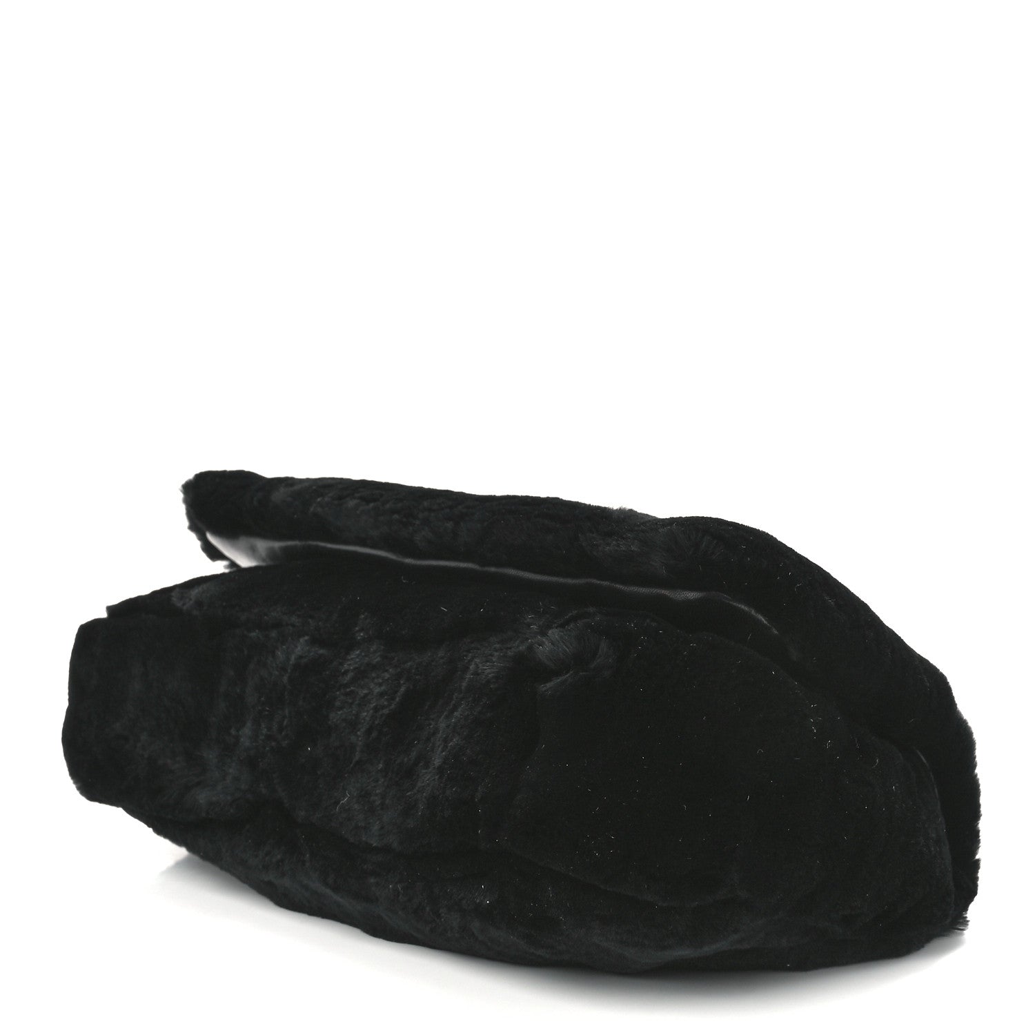 Chanel Rabbit Fur Beaded CC Flap Bag Black 9 of 12