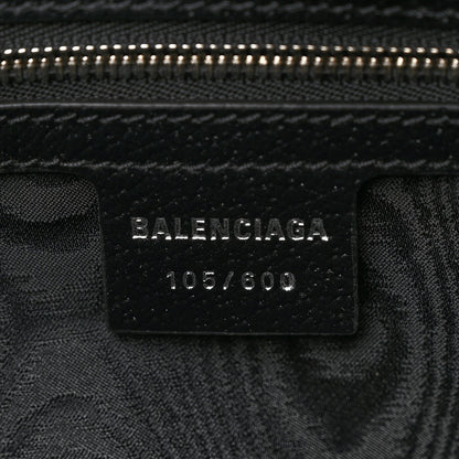 Gucci X BALENCIAGA BB Monogram Web Graffiti Medium Ophidia Shopping Tote Black 6 of 9