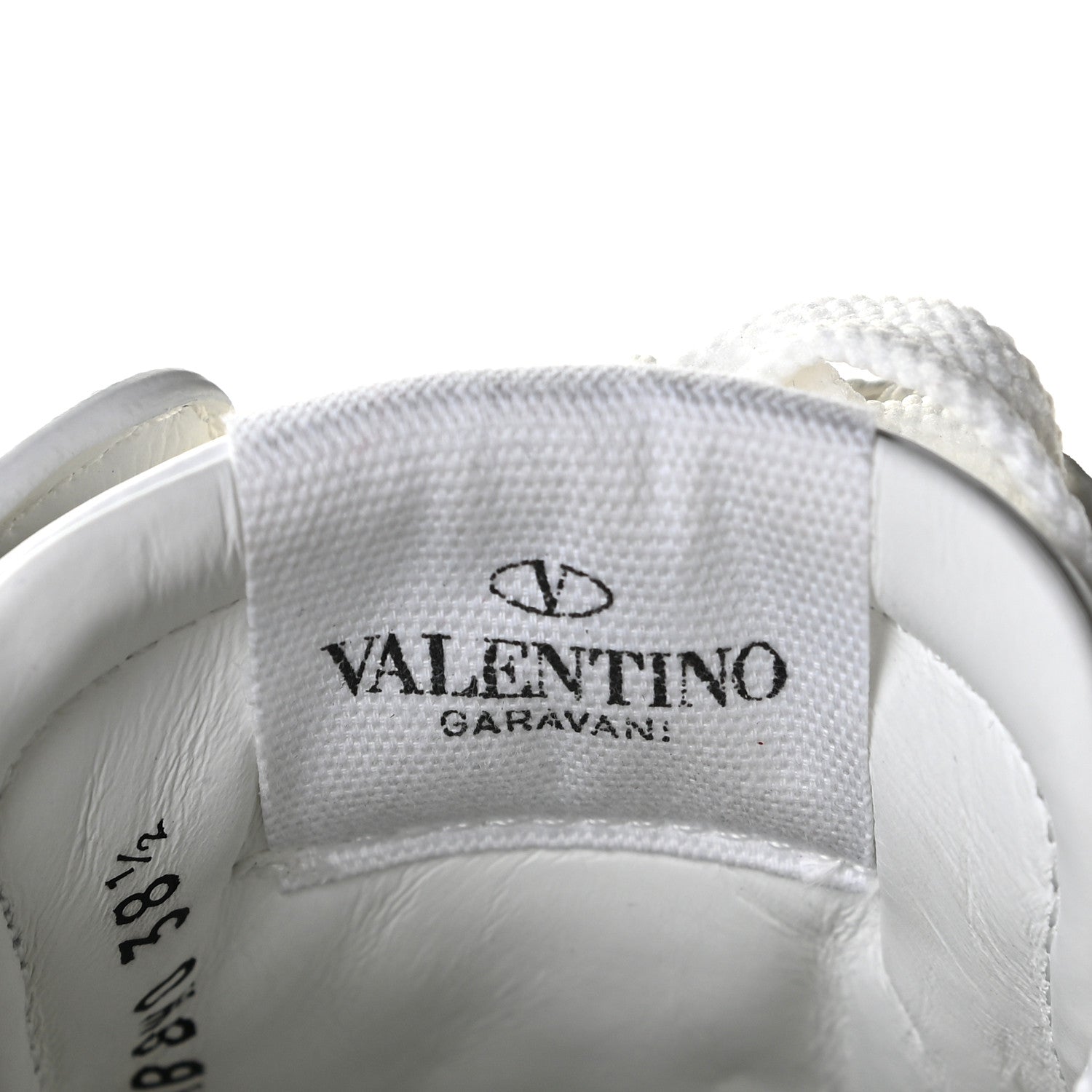 Valentino Garavani Calfskin Untitled Rockstud Sneakers 38.5 White 11 of 15