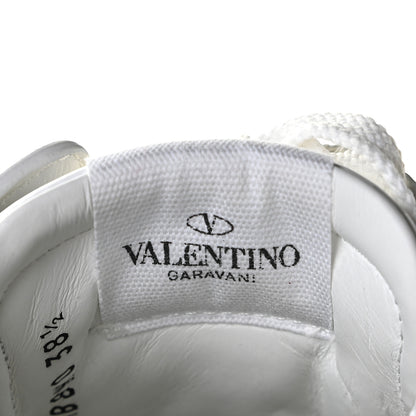 Valentino Garavani Calfskin Untitled Rockstud Sneakers 38.5 White 11 of 15