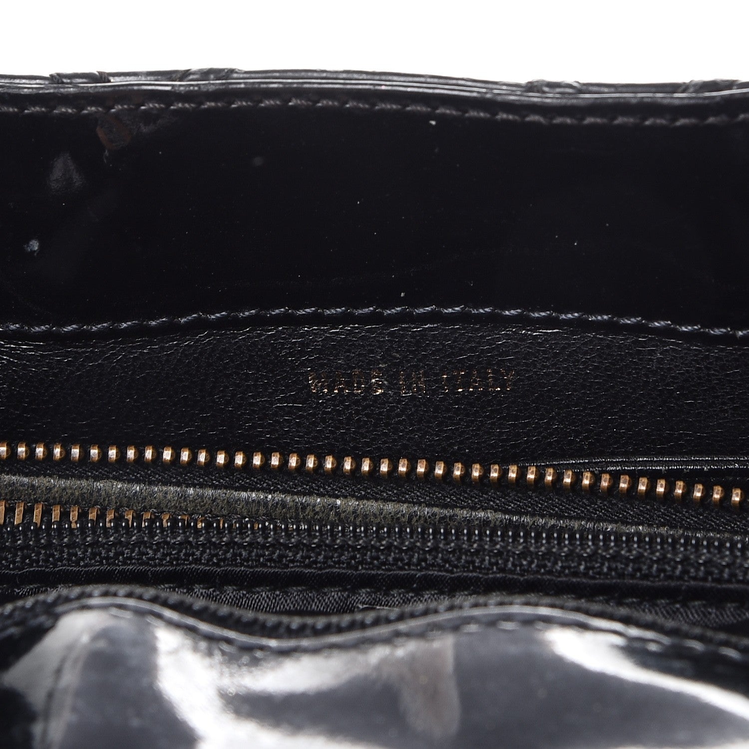 Chanel Patent Diamond Stitched Shoulder Bag Black 7 of 11