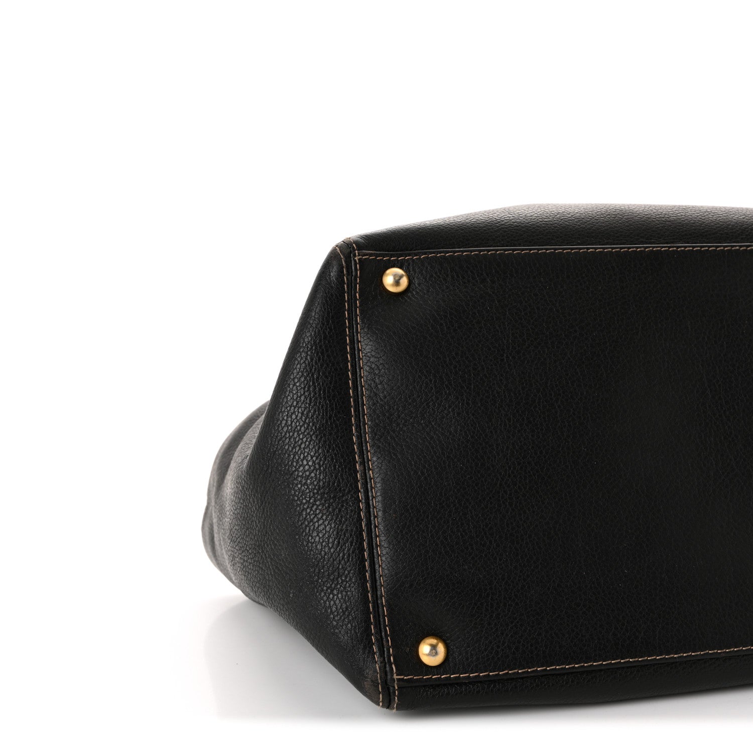 Chanel Grained Calfskin CC Stitched Shoulder Bag Black 8 of 9