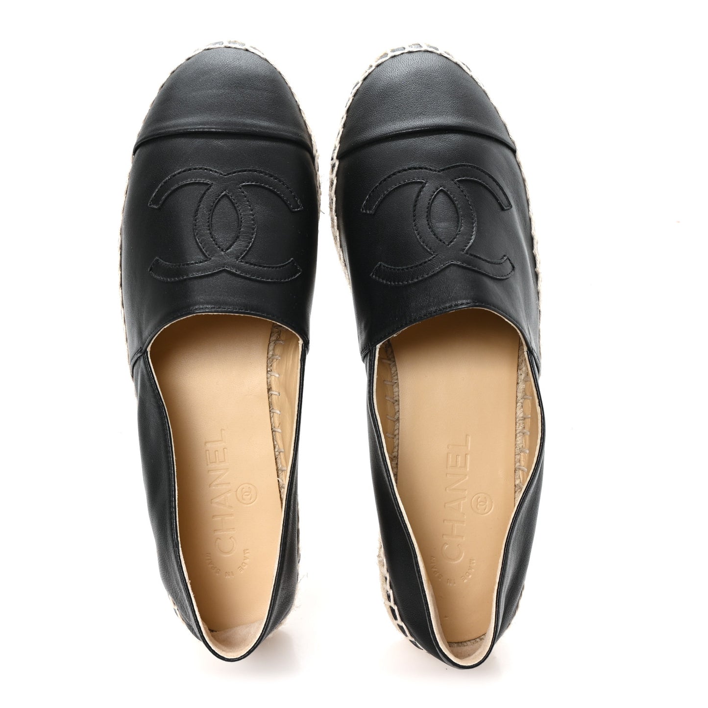 Lambskin CC Espadrilles 40 Black