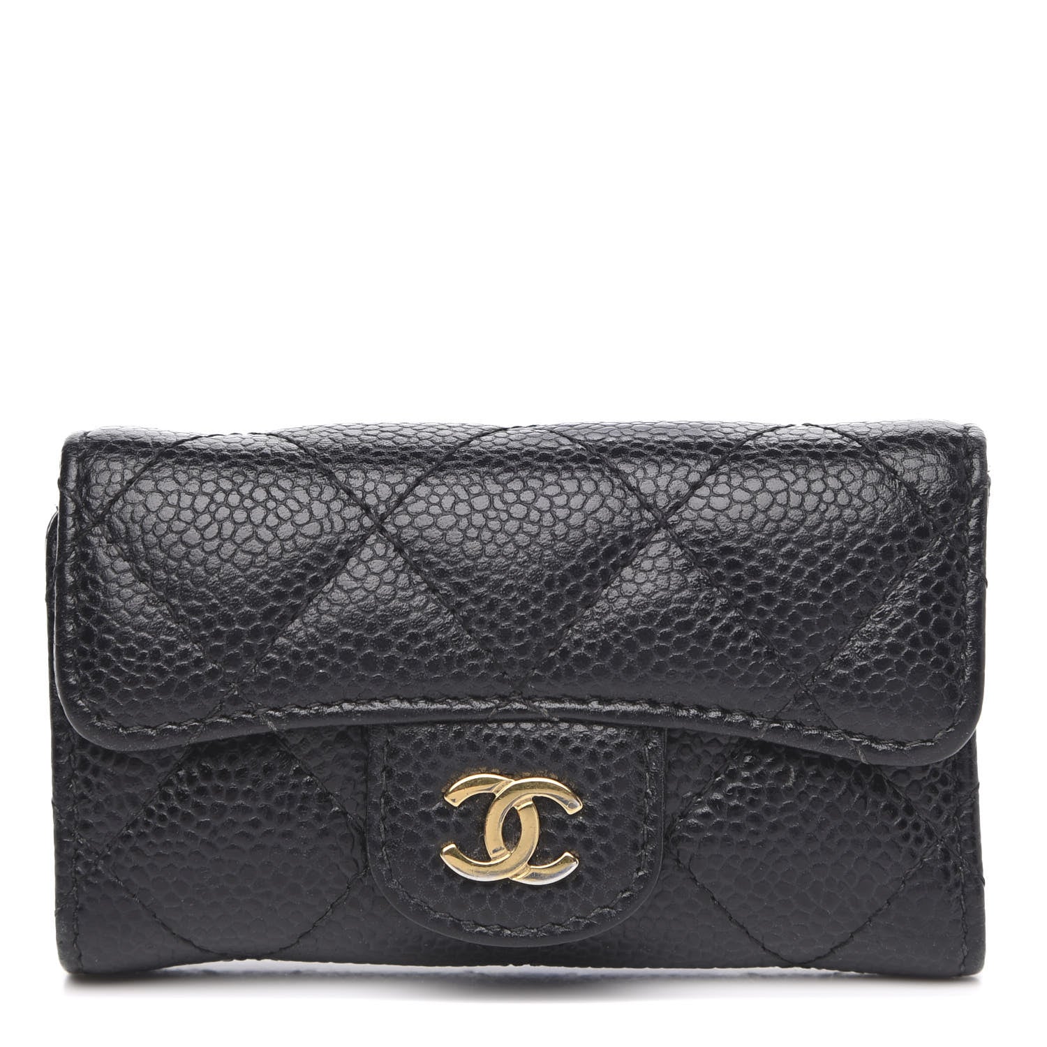 Chanel Caviar Quilted 6 Key Holder Black 1 of 9