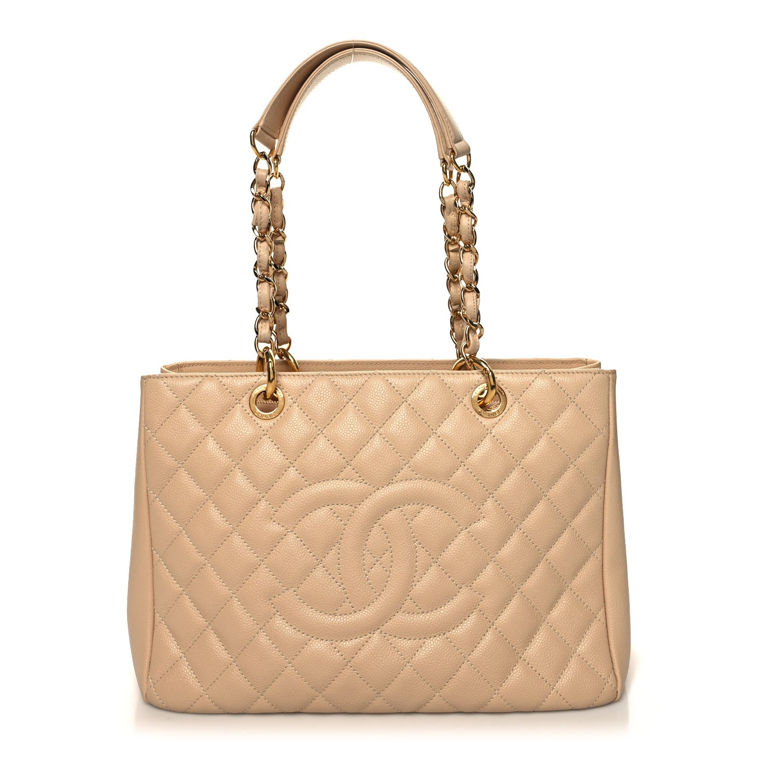 Chanel Caviar Quilted Grand Shopping Tote GST Beige Clair 1 of 16